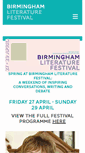 Mobile Screenshot of birminghamliteraturefestival.org